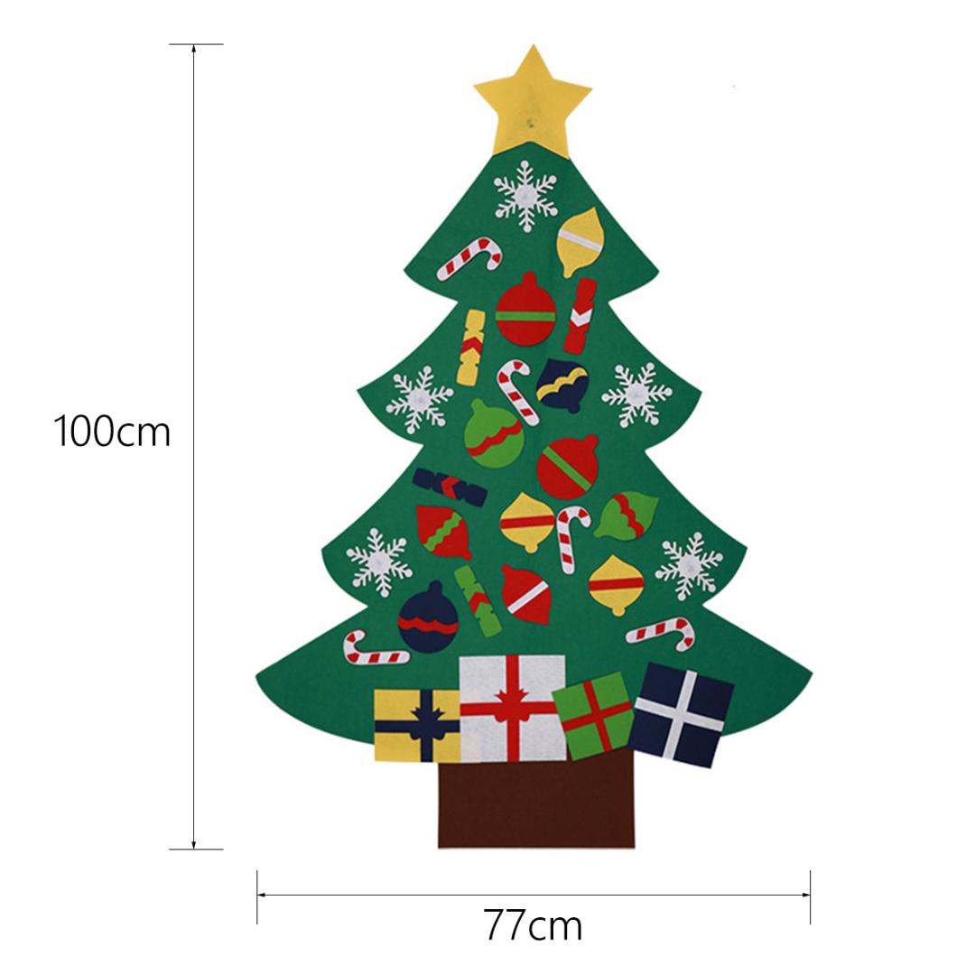 

Christmas Felt Tree DIY Set With Ornaments Kids Christmas Gift Door Wall Hanging Decor for 2018 New Year Door Wall Hanging Decor