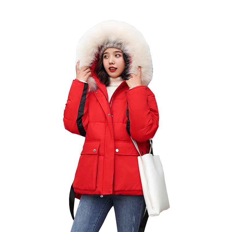 

Long Sleeve Short Parka Women 2019 Casual Warm Fashion Quilted Jacket Solid Loose Women Winter Coats and Jackets, Beige