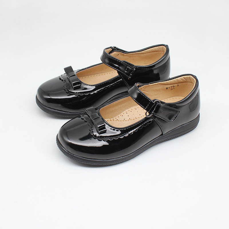 Wholesale Girl School Black Shoes for 