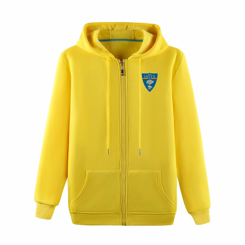 

2020 US Lecce FuAll-Zip Hooded Jacket soccer Training Jacket football Hoodie Pullover Jacket soccer Sweatshirt coat Men's Jackets