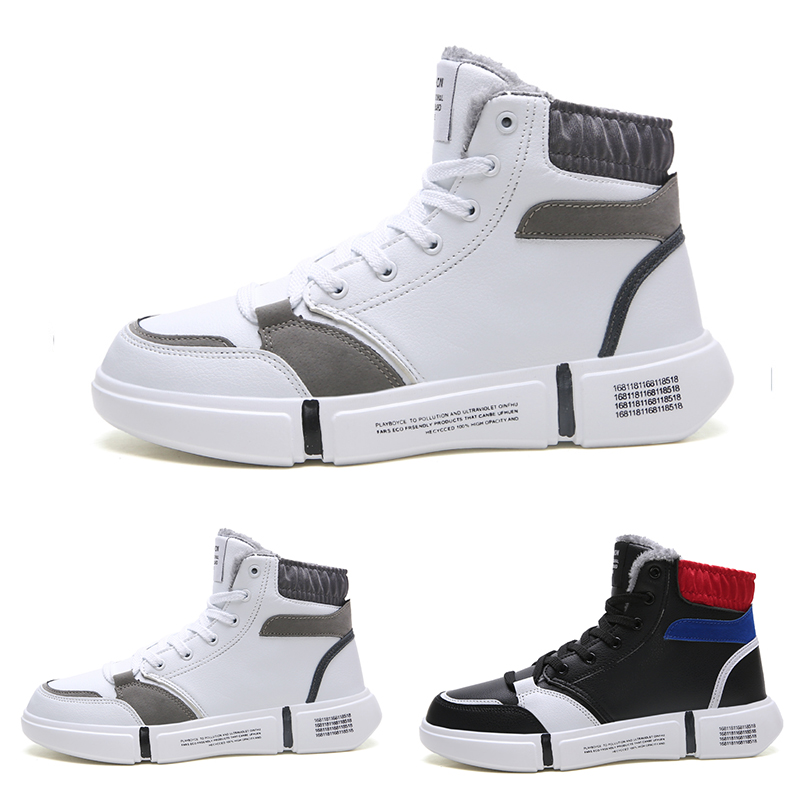 

New arrival Cheap Lace Simple designer type5 soft black white grey warm man boy men boots mens Sneakers Boot trainers outdoor walking shoes, Color#1