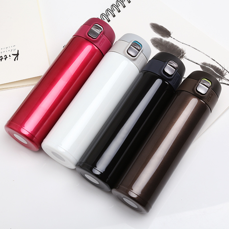 

500ml Stainless Steel Water Bottle Double Wall Vacuum Insulated Sports Bottle Travel Cups Coffee Mugs Beer Cup, As picture