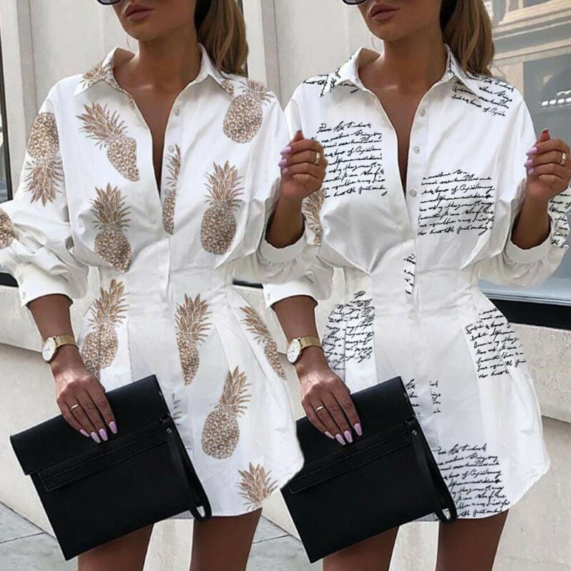 

Pineapple/Letter Blouse Women' Shirt White Long Sleeve Blouses Woman 2020 Women Tops and Blouse Elegant Top Female Autumn Shirt, As photo show