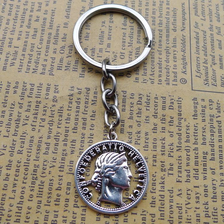 

Alloy Figure Woman A Head Key Buckle Lobster Pendant Buckle Ancient Silver Ornaments Parts