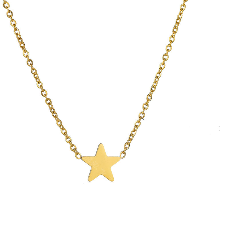 

Fashion Stainless Steel Star Choker Necklace For Women Jewelry F-N854