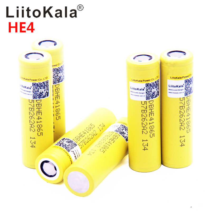 

100% original LiitoKala for HE4 18650 2500mah 20A 18650 li-ion rechargeable battery power safe battery for ecig/scooter