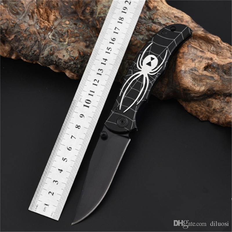 

Folding Pocket Knife Survival Military Tactical Knives 3Cr13 Steel Blade Spider Aluminum Handle EDC Camping Hunting Jackknife Outdoor Self Defense Navaja