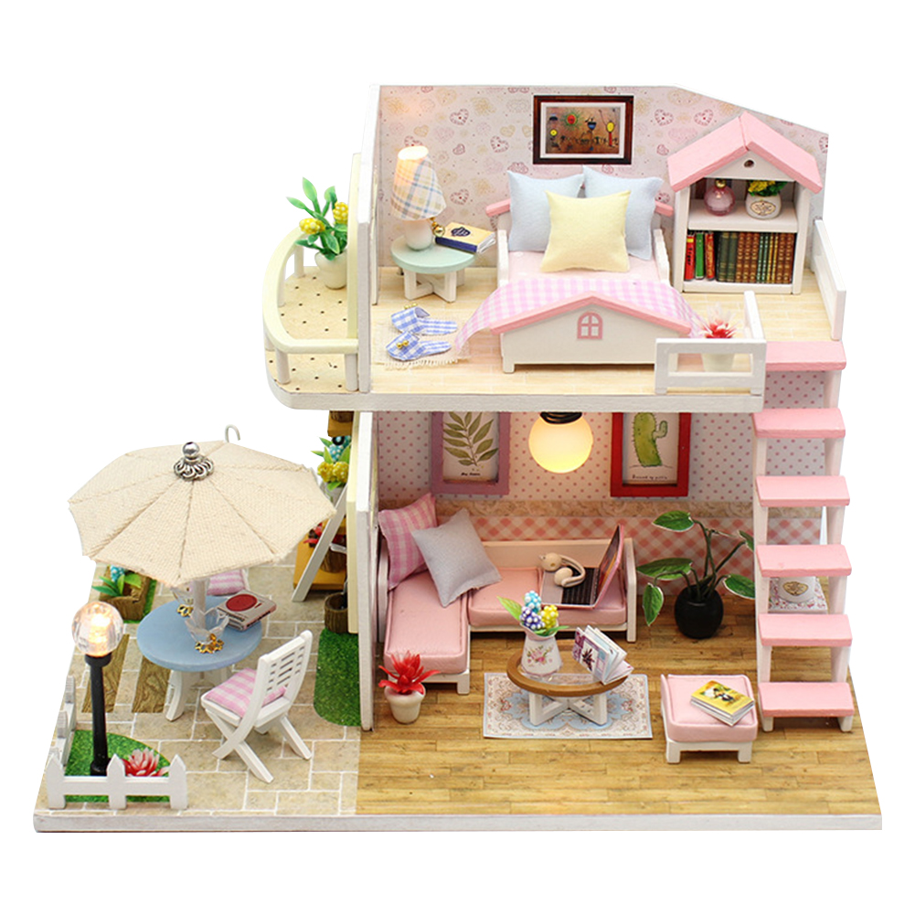 Wholesale For Children Diy Doll House Wooden Deluxe Suite Diy