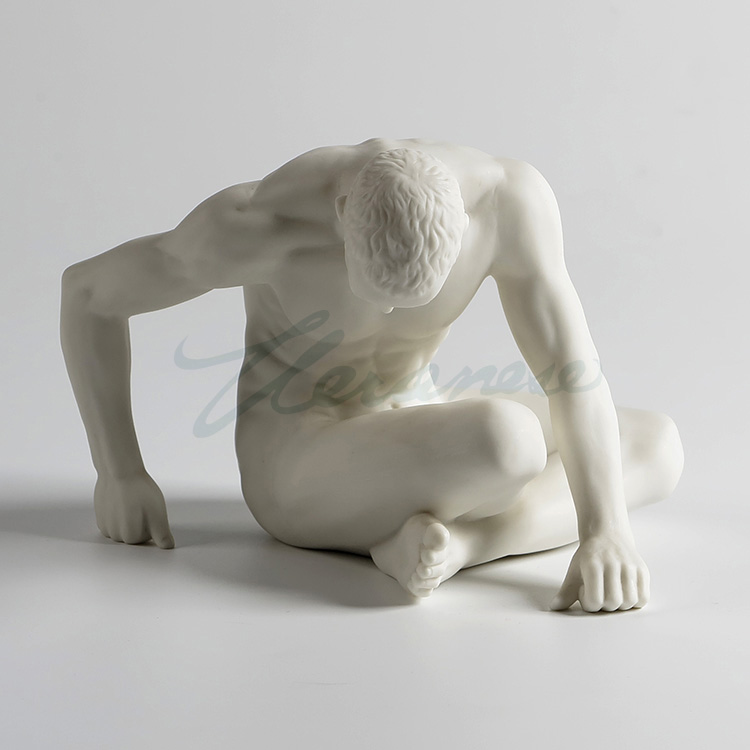 

Veroni Ceramic Ornaments Grinding Simple Modern Naked Male Sculpture Birthday Gift Artworks Home Decoration Hot Selling