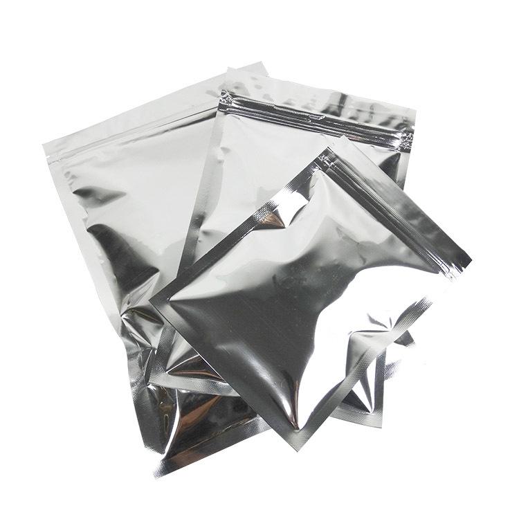10X15cm Zippered Bone Bag Closure pockets Flat Bottom Lightproof Aluminum Foil Sealed Pocket Opaque-image-522428871
