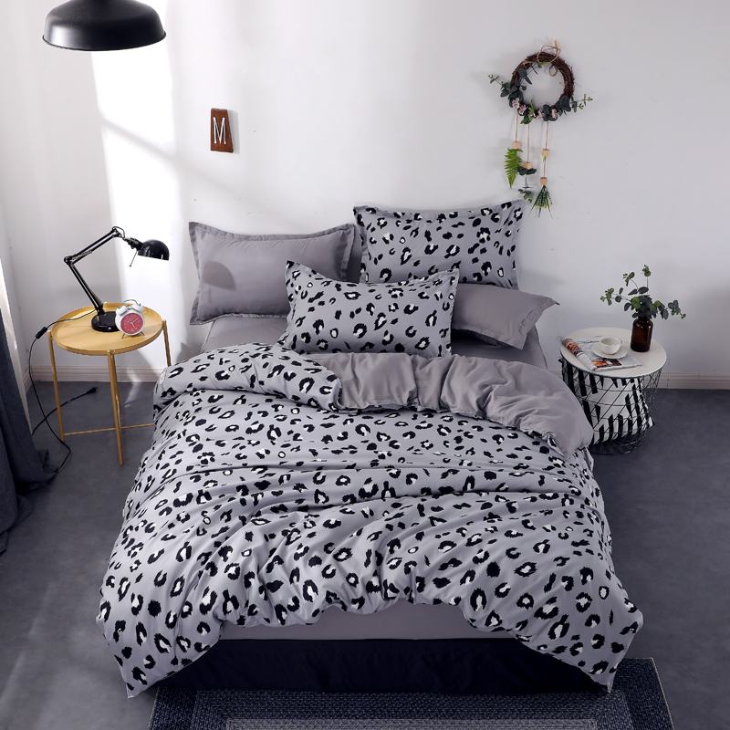 

New Fashion bedding set bed linen set leopard duvet cover bed sheet pillowcases queen bedding summer pastoral home, Style25
