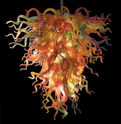 

Contemporary Lamps Type Colorful LED Blown Glass Modern Chandelier Energy Saving Art Decor Large Church Villa Crystal Chandeliers