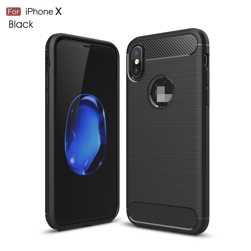 

Spigen Rugged Armor For iPhone 8 Plus Case Shock Absorption Carbon Fiber Design for Apple iPhone xs 11pro, Black