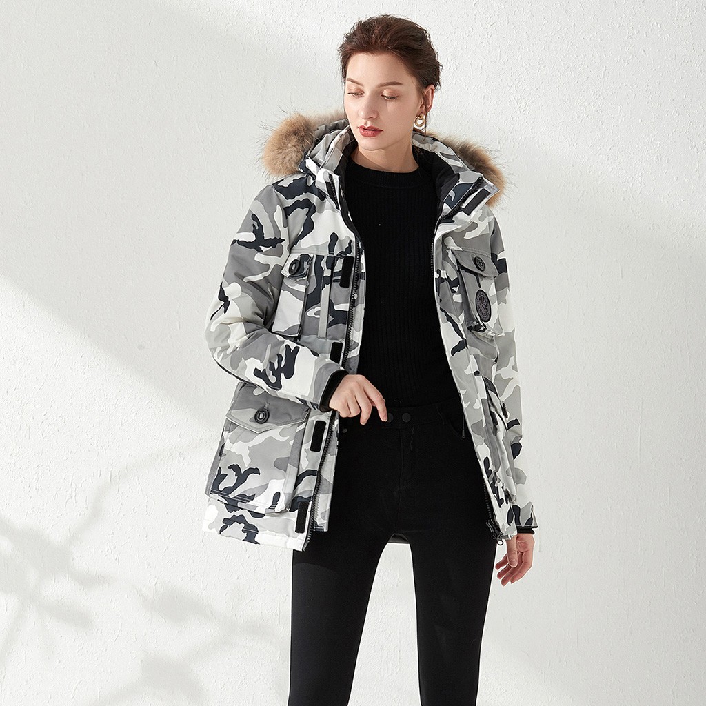 

Women Winter Large Size Long Casual Down Jacket Faux Collar Loose Thick Coat Thick Hooded Cotton Wadded Warm Cotton Parkas 9.6, Gy