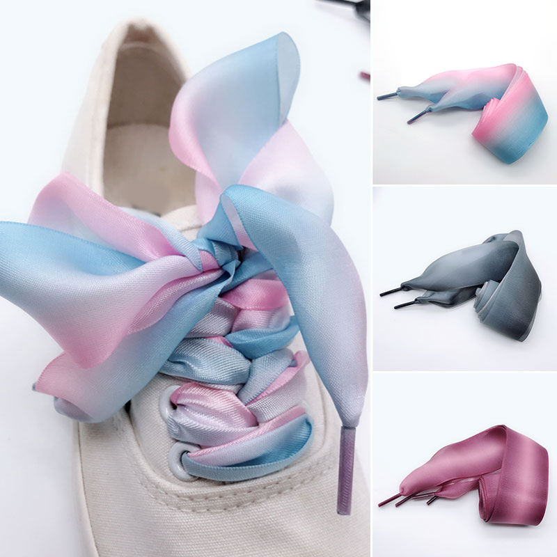 Chiffon Sneaker Sport Fantastic Silk Shoes Flat Shoelaces Laces