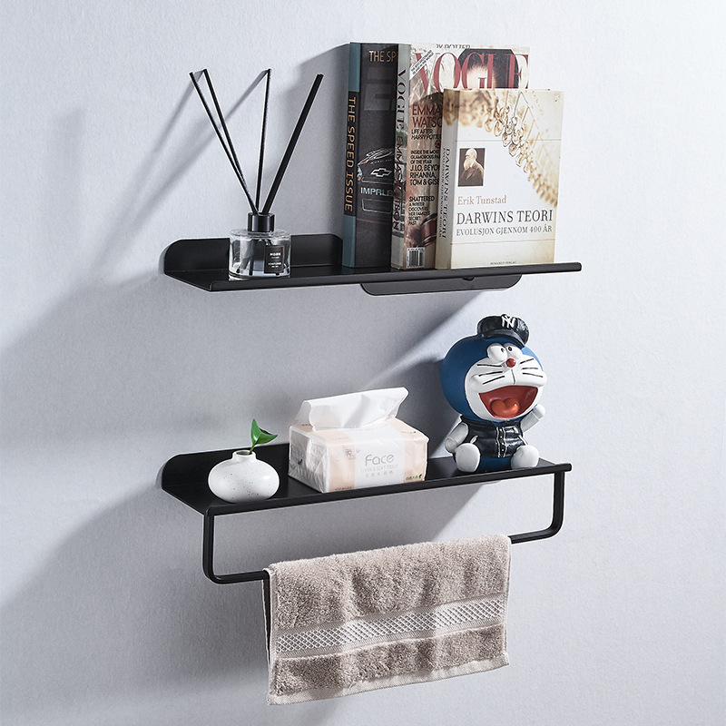 

50 cm Non perforated toilet shelf new bathroom storage shelf with rod wall hanger