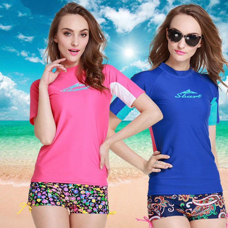 women's swimming shorts and t shirt
