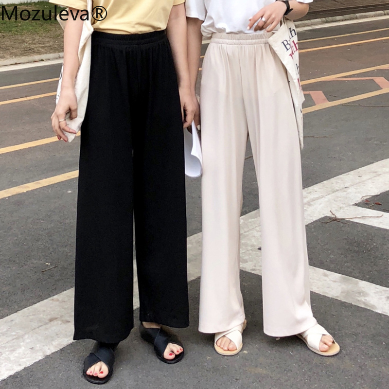 

Women Wide Leg Pants 2020 Spring Summer Fashion Female Solid Higt Waist Loose Vintage Harem Pant Casual Trousers Plus Size S-5XL, Black