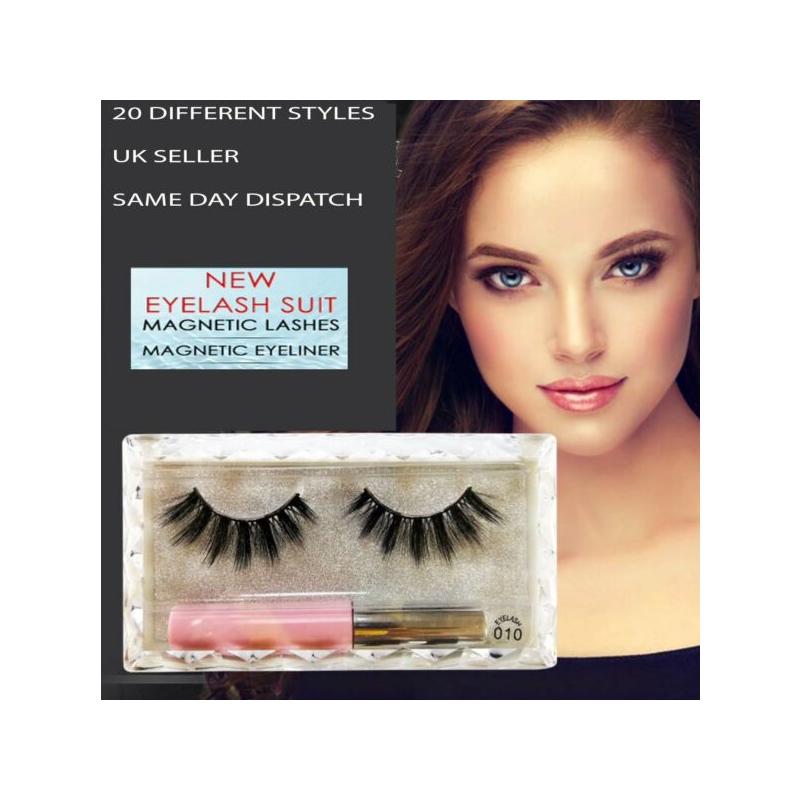 

Waterproof Magnetic Liquid Eyeliner Kit Natural Mink False Eyelashes Easy To Wear Long Lasting Lashes Eyes Makeup Set