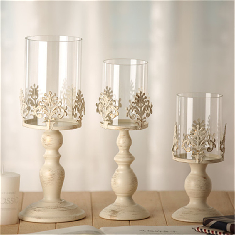 BHC Candelabro Madera de eucalipto Juego de 3/ Base de Madera Metal portavelas de t/é Decorar Madera ausgefallen Modern