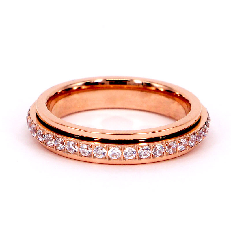 

Round Men Women Ring Rotate Middle Spinner luck Rings for every dog has his day hot fashion brand rose gold jewelry Rotating ring