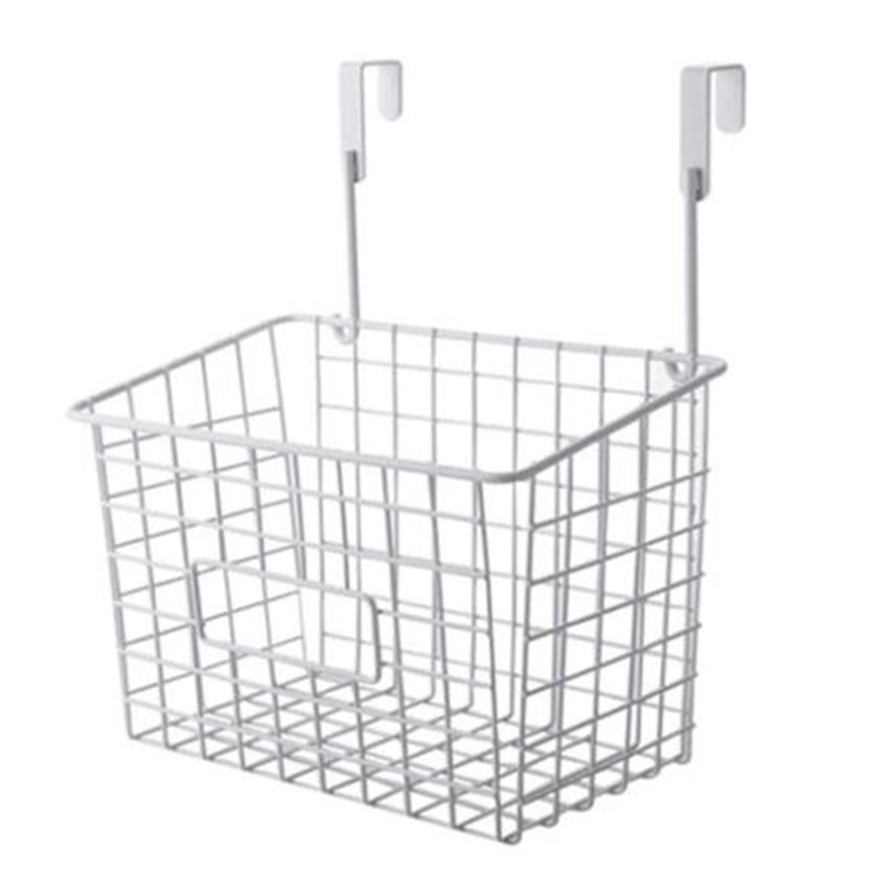 

Hanging Storage Basket Kitchen Wire Basket Wall Mounted Storage Organizer Drainer Rack Baskets For Home White