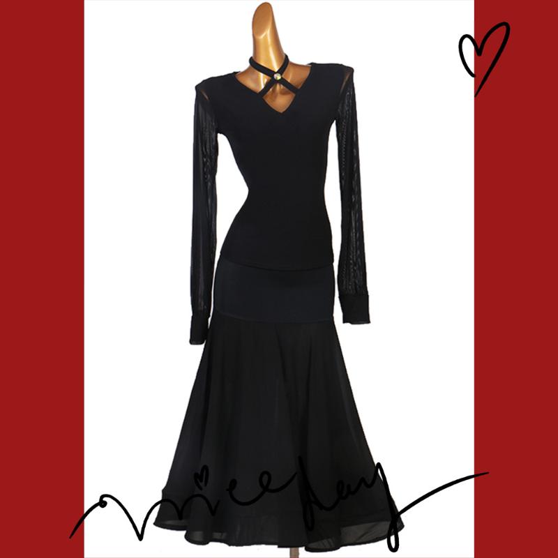 

Ballroom Dance Dresses foxtrot Dancing Skirt Women Stage Waltz Ballroom Dress green MQ224+S023, As pic