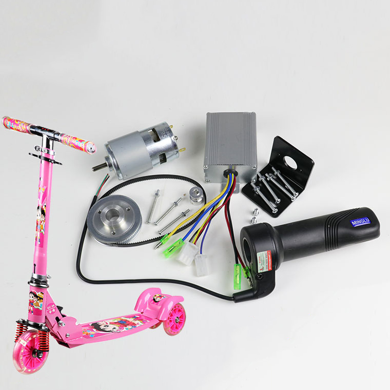 

Children's three-wheeled scooter changed to electric scooter, 12V