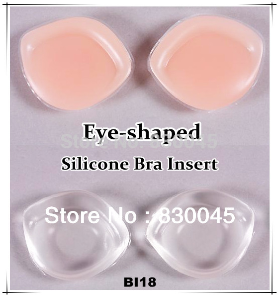 

Eye-shaped 100%Silicone Bra Insert/ Bra enhanced Silicone pads BI18