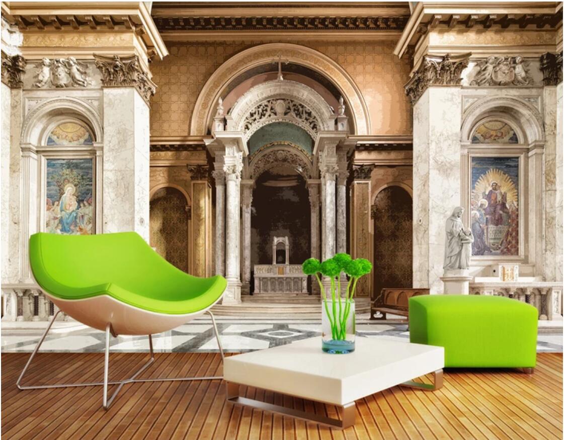 

3d wallpaper custom photo mural European architecture church background wall painting wall art canvas painting landscape wall tapestry 3d, Non-woven fabric