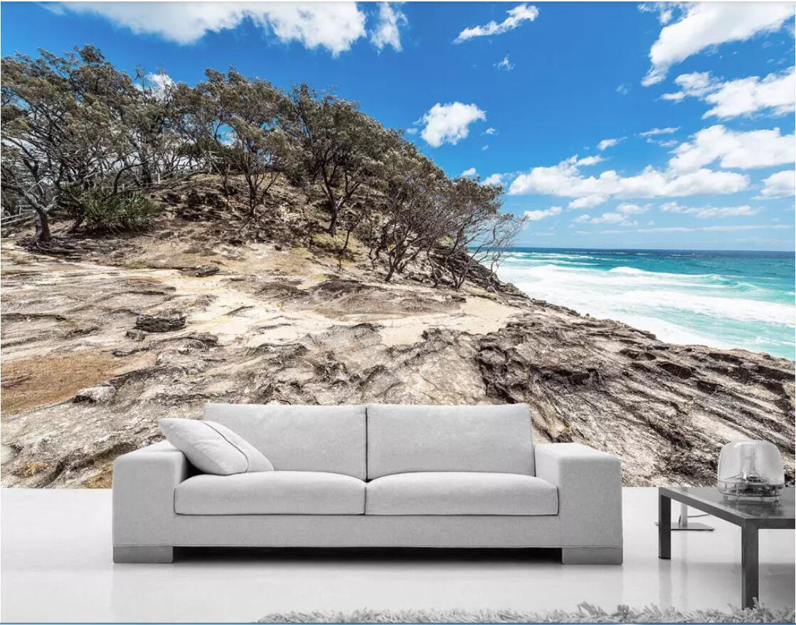 

3d wallpaper custom photo murals Debris flow by the sea, North America, Europe, modern landscape wallpaper for walls 3 d Background wall, Picture shows