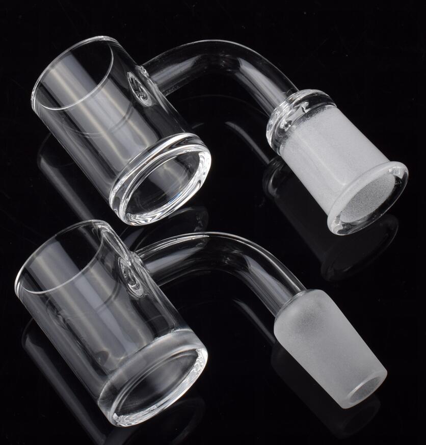 

New Version 25mm XXL Flat Top 14mm female Quartz Banger 10mm 18mm male with 5mm Thick Clear Bottom Quartz Nail For Glass Bongs
