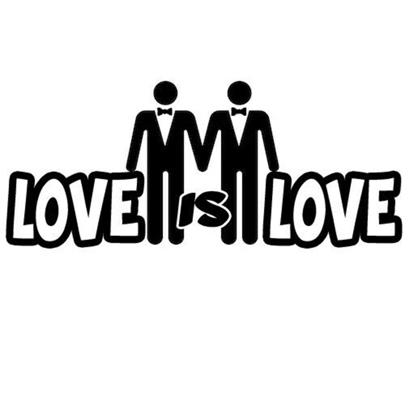 

15*6.3cm Love Is Love Vinyl Decal Sticker Funny Car Window Bumper Novelty JDM Drift Vinyl Decal Sticker, Color