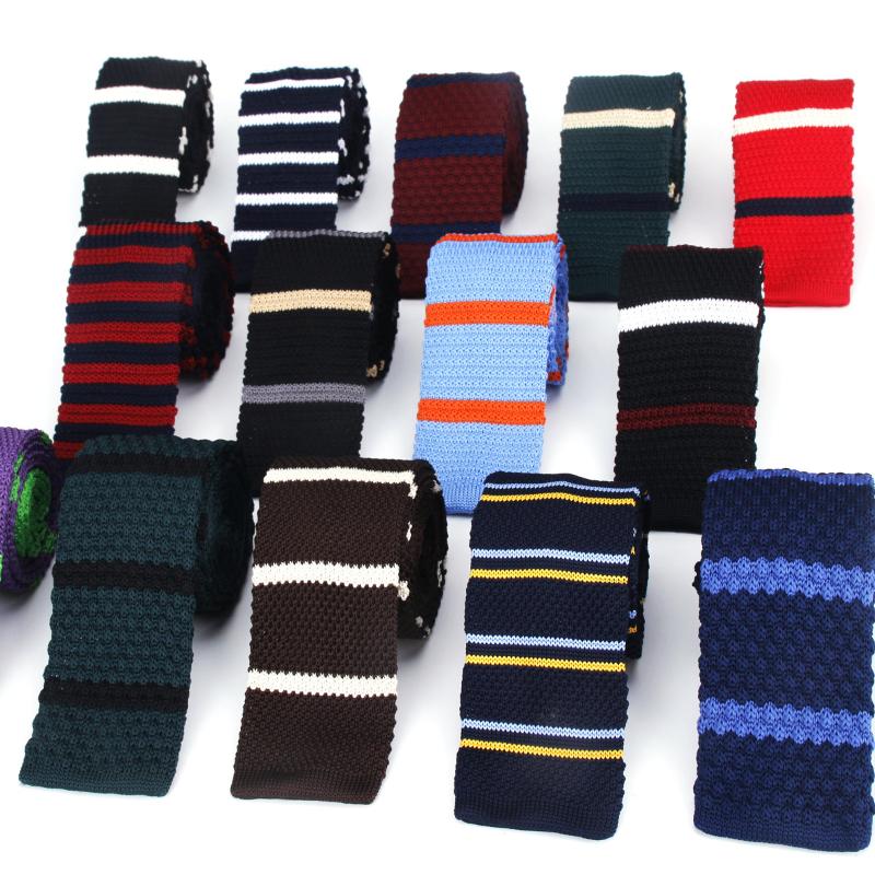 

New Knit Neck Tie For Men Casual Knitted Ties Fashion Polyester Mens Necktie For Wedding Business Adult Suit Tuxedo Plaid Tie