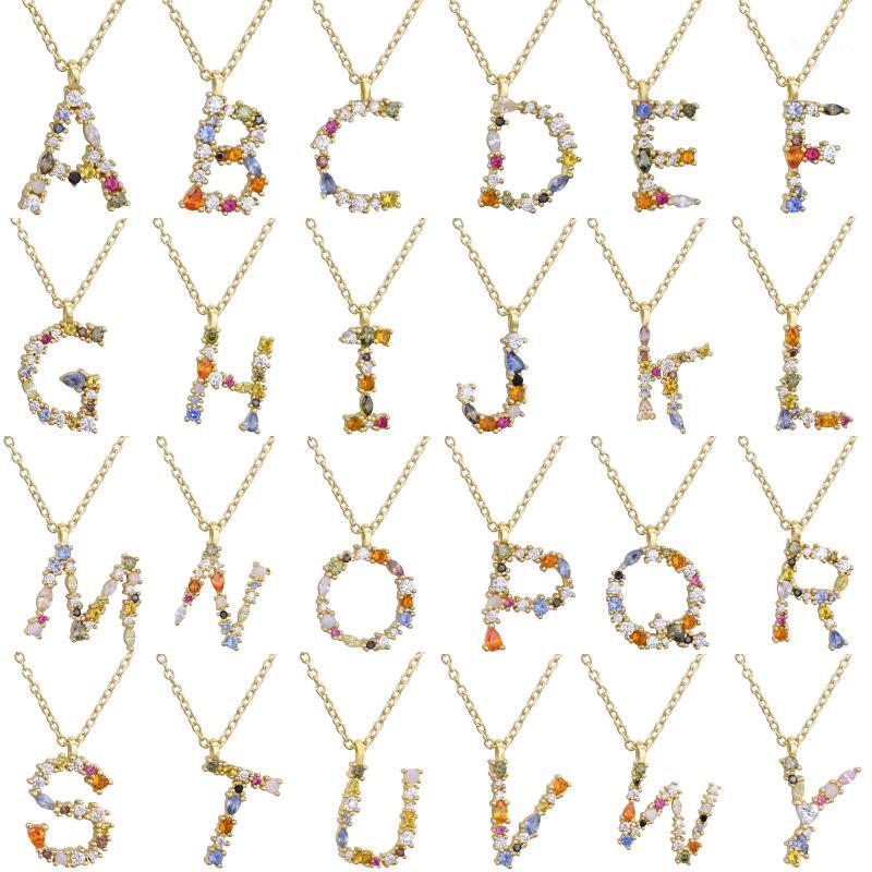 

Long Pendant Necklace 26 Alphabet Necklace Pendants Letters Pendant chains For Women Men Multicolor fashion charm1