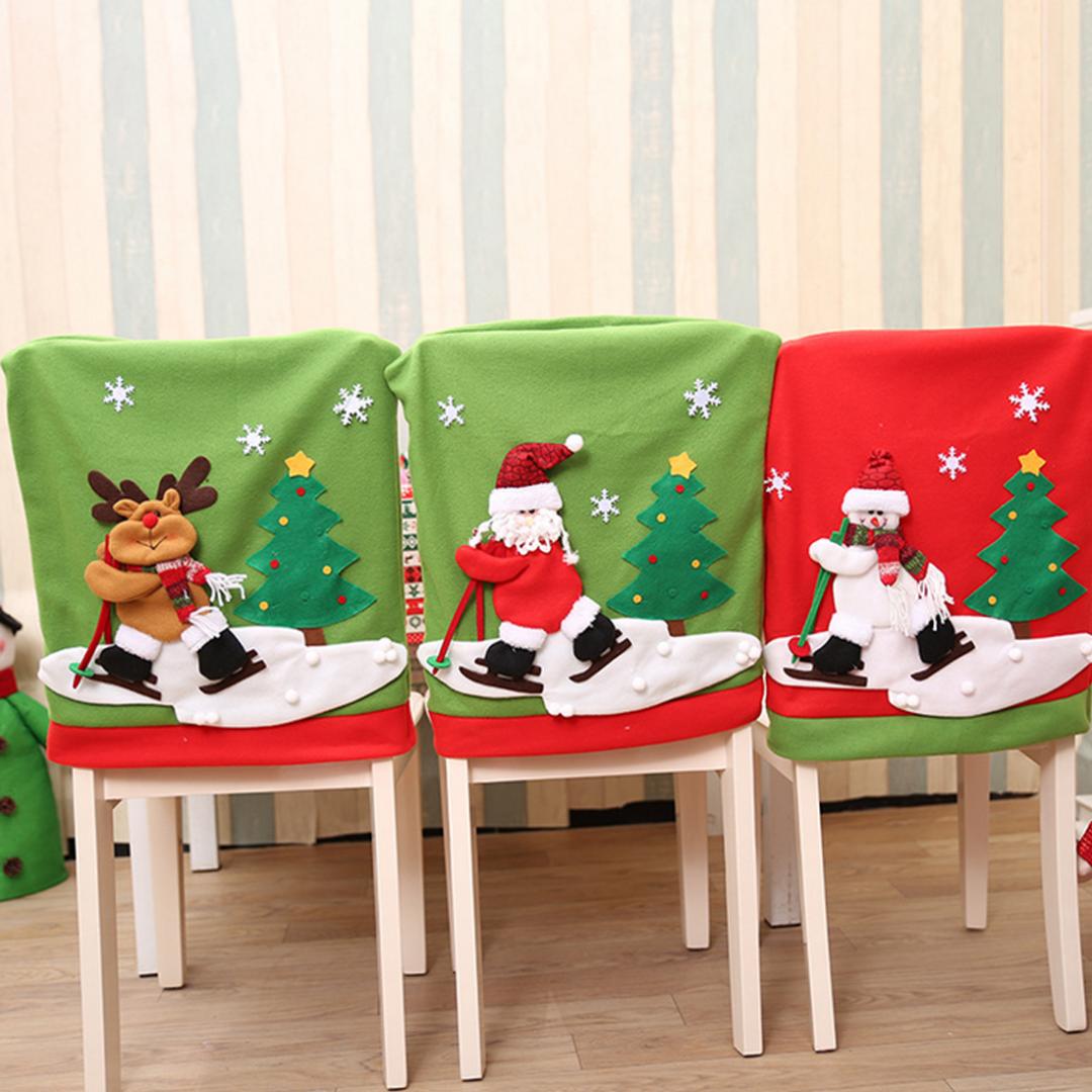 

New Santa Claus Chair Cover Christmas Dinner Table Party Red Chair Back Covers Xmas Christmas Decorations for Home