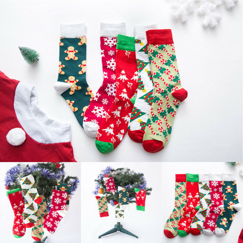 

USA Stock Unisex Christmas Socks Men Women Xmas Gift Santa Stocking Funny Socks
