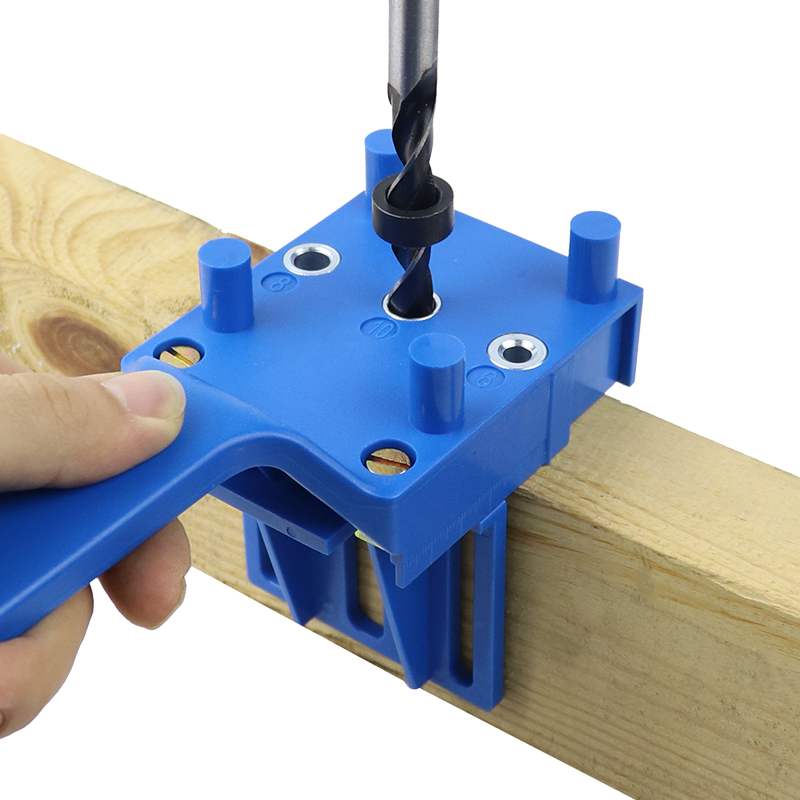 

Woodworking straight hole locator ABS plastic puncher hand-held wood board connection round wood Tenon fixed drilling locator