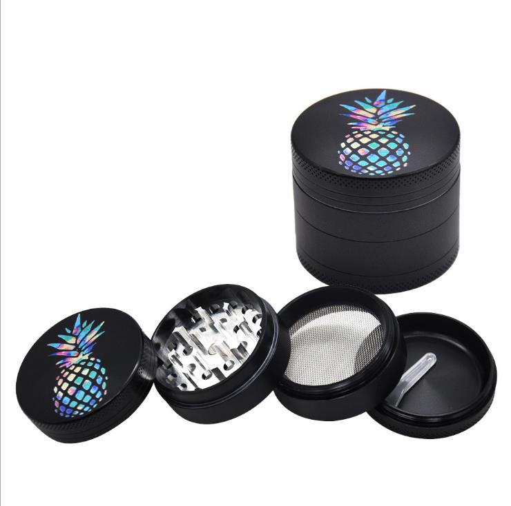 

New Four-Layer Zinc Alloy Smoke Grinder Color Pineapple Grinder