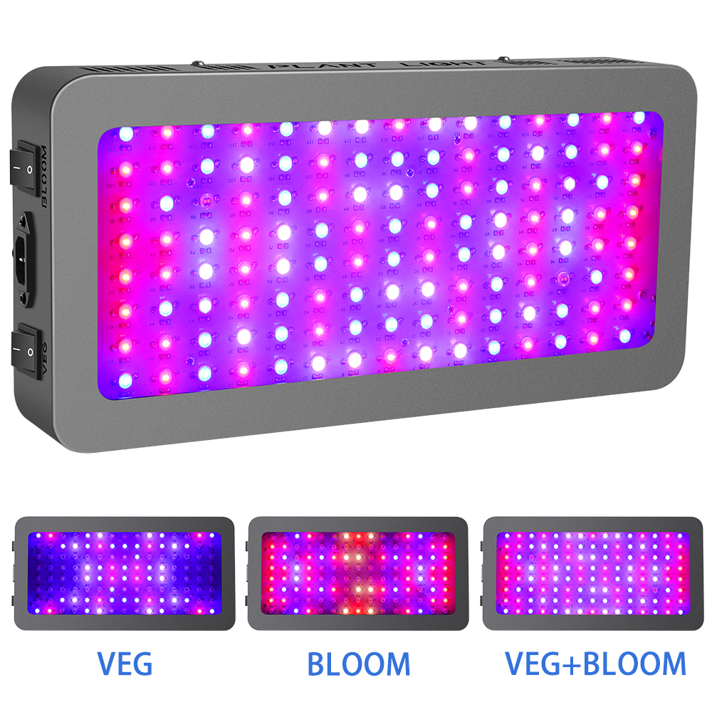 

led grow lights full spectrum for indoor plants with ir uv,daisy chain veg/bloom double switch hanging hook tent, hydroponics, greenhouse