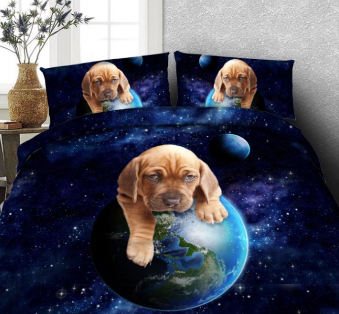 

3D Dog Bedding Comforter set duvet cover bed in a bag sheets quilt doona bedset Cal California King Queen size double  5PCS
