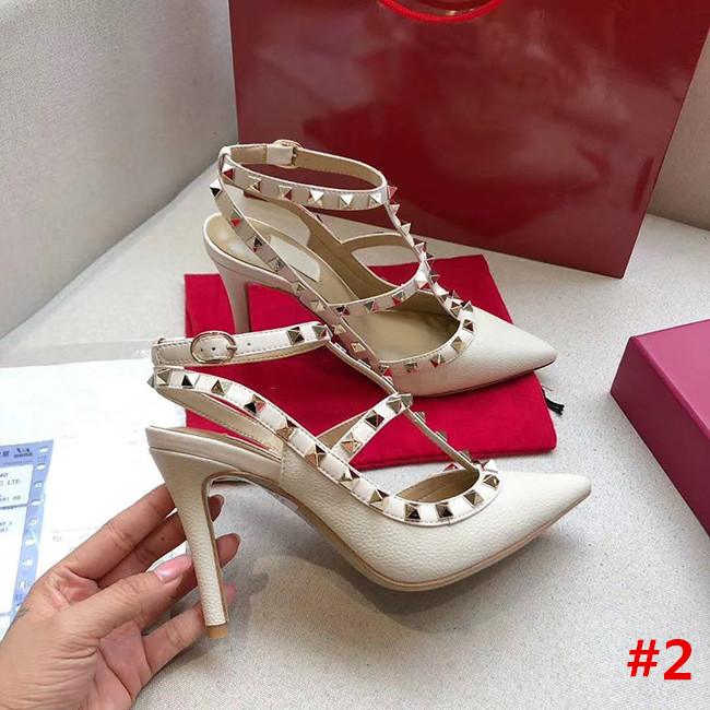 

Fashion high quality top designer Women Platform Rivets High Heels Shoes Fashion Stiletto Sandals Wedding party shoes Heel height With box, #4