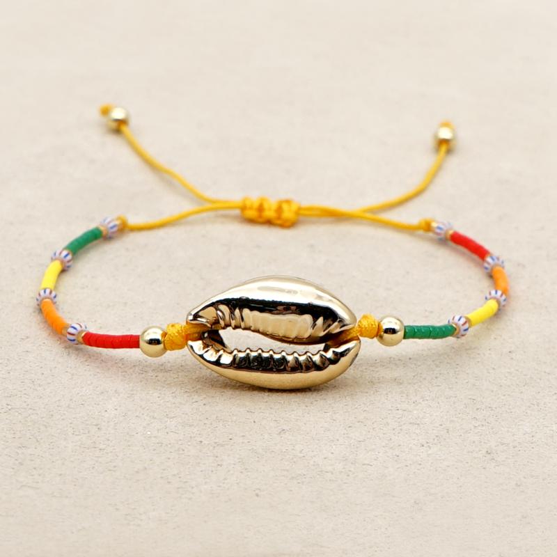 

Beaded, Strands GO2BOHO Shell Bracelets Miyuki Beads Mixed Color Bracelet Women Fashion Summer Beach Seashell Adjustable Pulseras Mujer Jewe