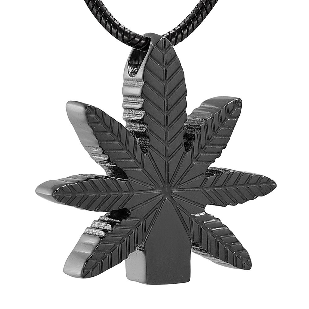 

LKJ19992 Maple Leaf Shape Cremation Jewelry for Ashes Pendant Urns for Human/Pet Stainless Steel Keepsake Memorial Women Necklace