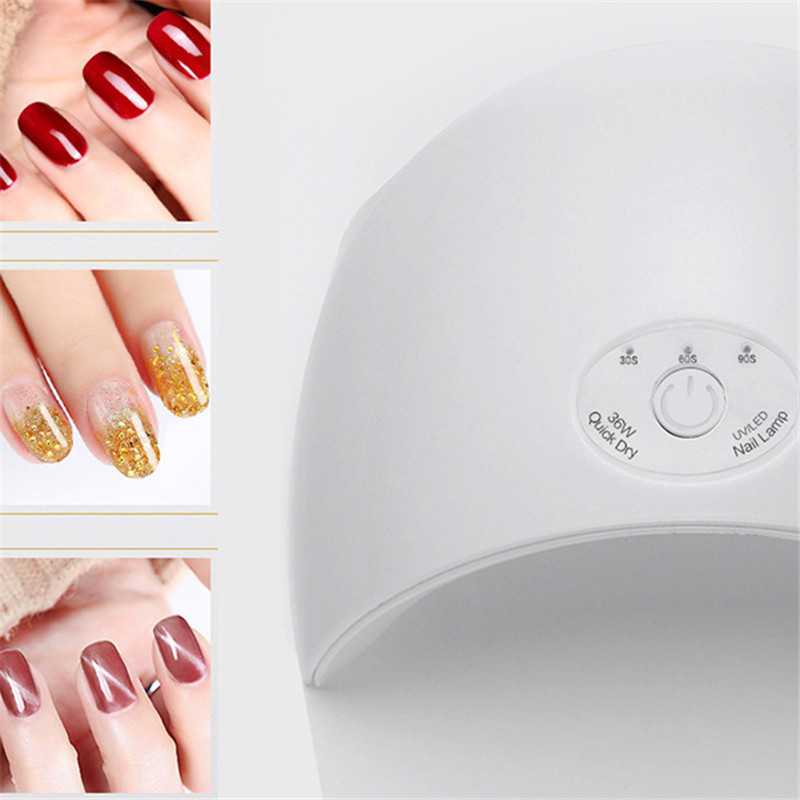 

USB 36W Quick-Drying Nail Phototherapy Lamp LED Baking Nail Drying Lamp Dryers, White