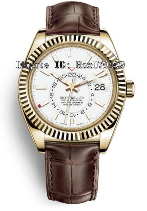 

11 Style Top Quality Factory 42mm Sky-Dweller GMT Workin 326135 326138 326139 Leather Asia 2813 Movement Automatic Mens Watch Watches, Original box papers