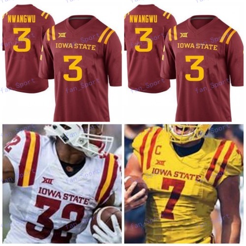 

Custom ISU Iowa State Cyclones 5 Allen Lazard 7 Joel Lanning 18 Hakeem Butler 15 Brock Purdy Red Yellow White College Football Jerseys Good, As