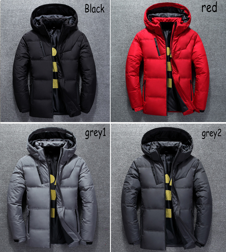 

Designer Down Jackets Mens Luxury Short Outdoor Leisure Warm Hooded Coat Mens Fashion Casual Parkas Down Coats 4 Colors Plus Size 2020 New, Black