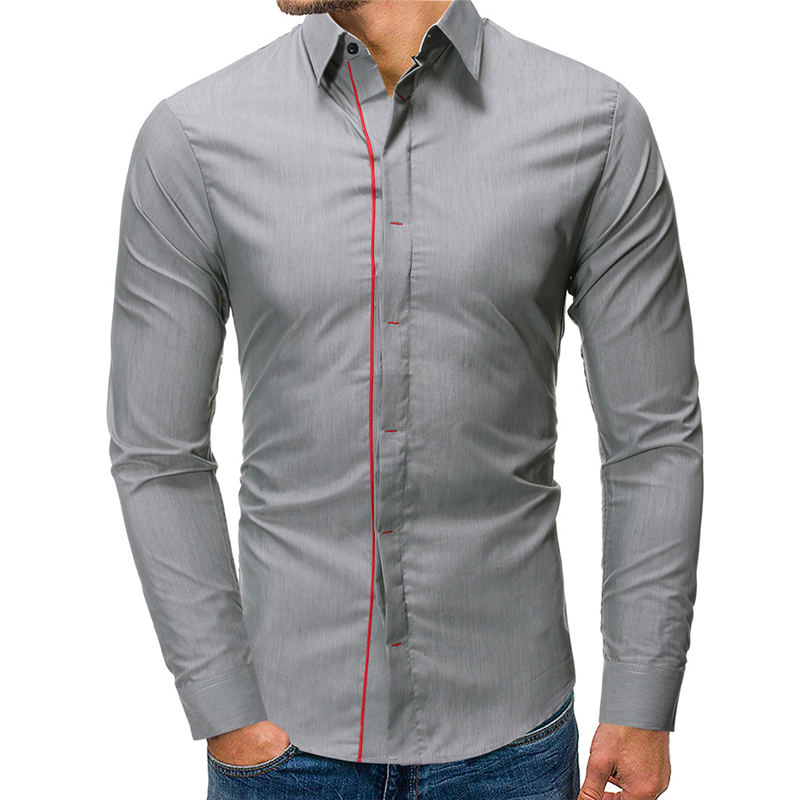 

Fashion Mens Designer Dress Shirts Turn Down Collar Long Sleeve Mens Tops Casual Mens Apparel, White