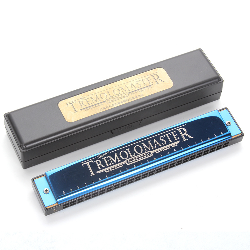 

Beginner's Harmonica Quality Goods 24 Hole Tremolo C Adult Student Performance Students' Musical Instruments in Class Pupil's GIft